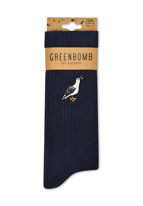 Blau:  Lässige Socken aus Bio-Baumwoll Mix für Unisex [16634]