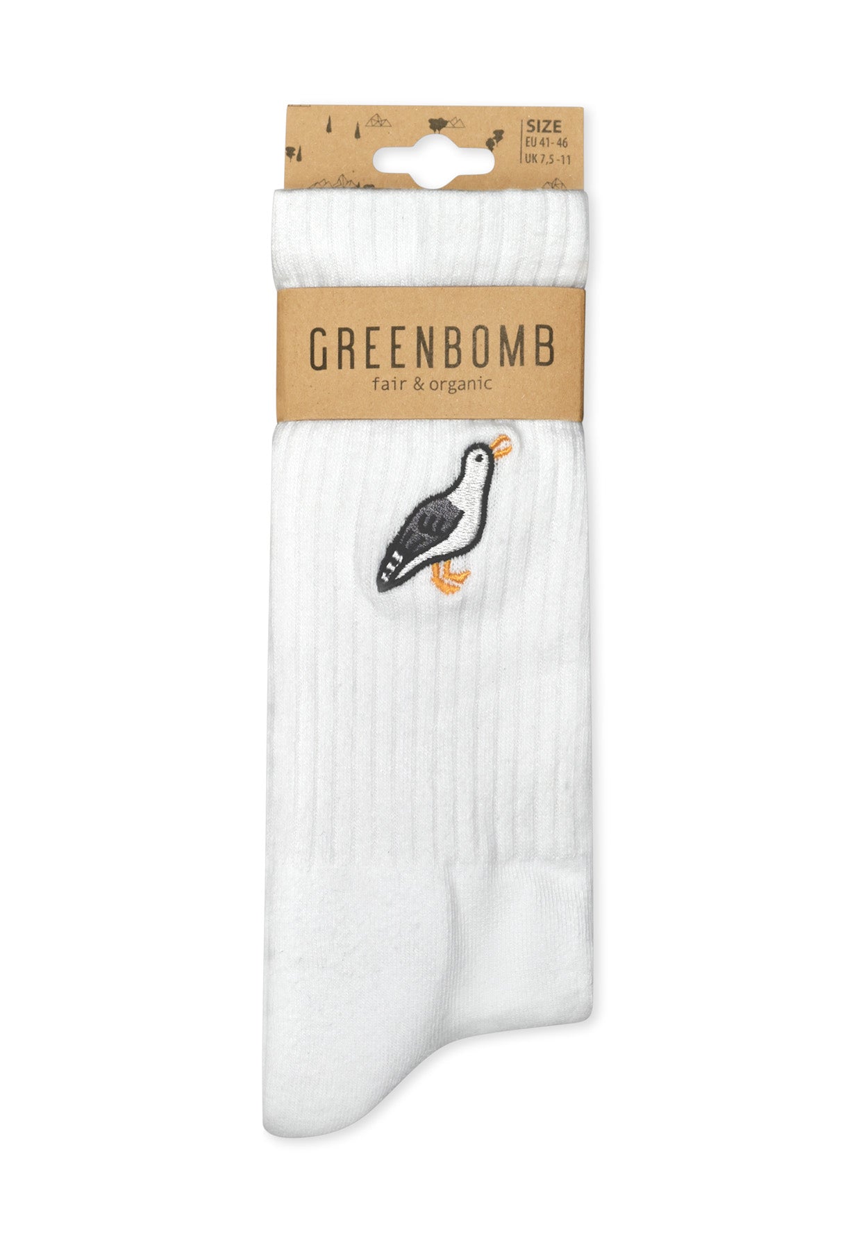 White: Lässige Socken aus Bio-Baumwoll Mix für Unisex [16640]