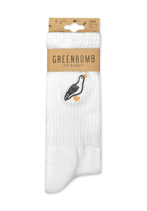 White: Lässige Socken aus Bio-Baumwoll Mix für Unisex [16640]