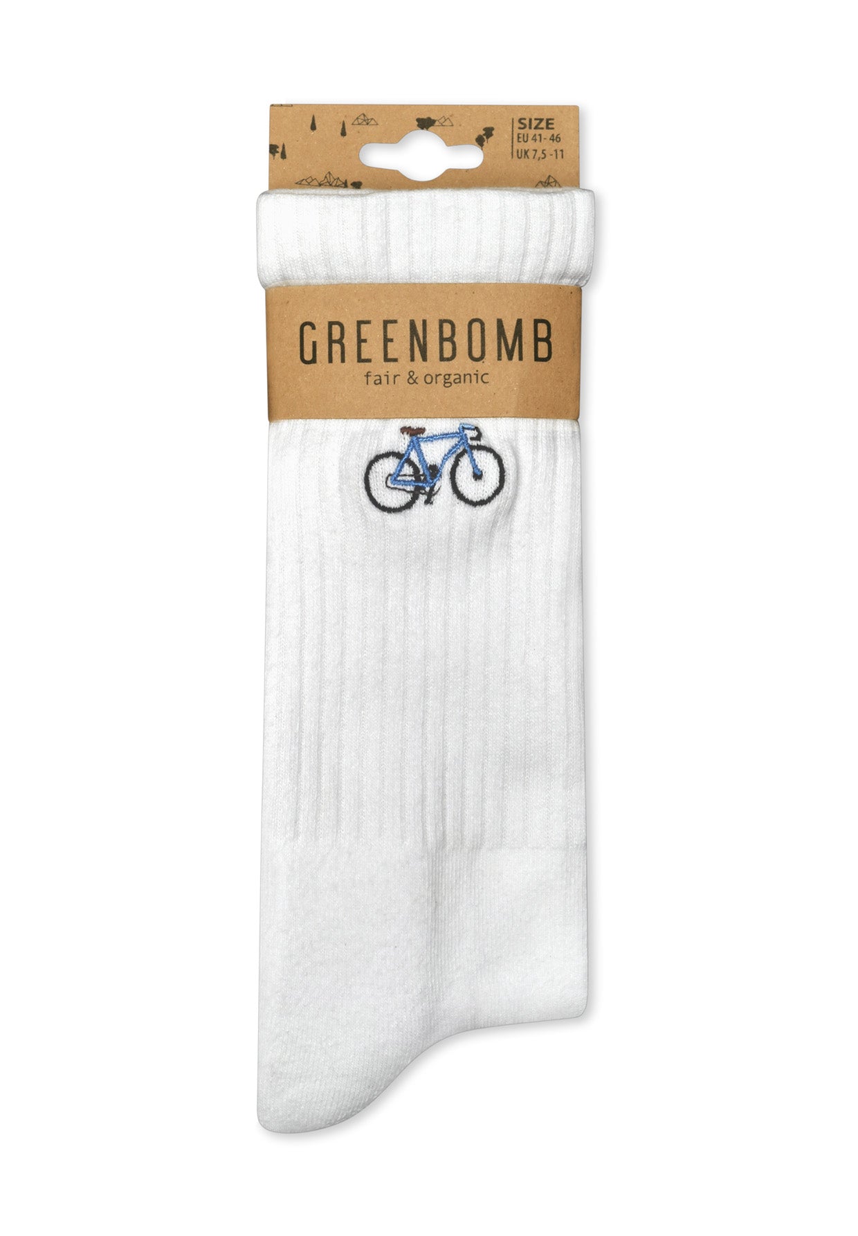 White: Lässige Socken aus Bio-Baumwoll Mix für Unisex [16646]