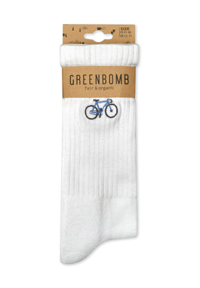 White: Lässige Socken aus Bio-Baumwoll Mix für Unisex [16648]