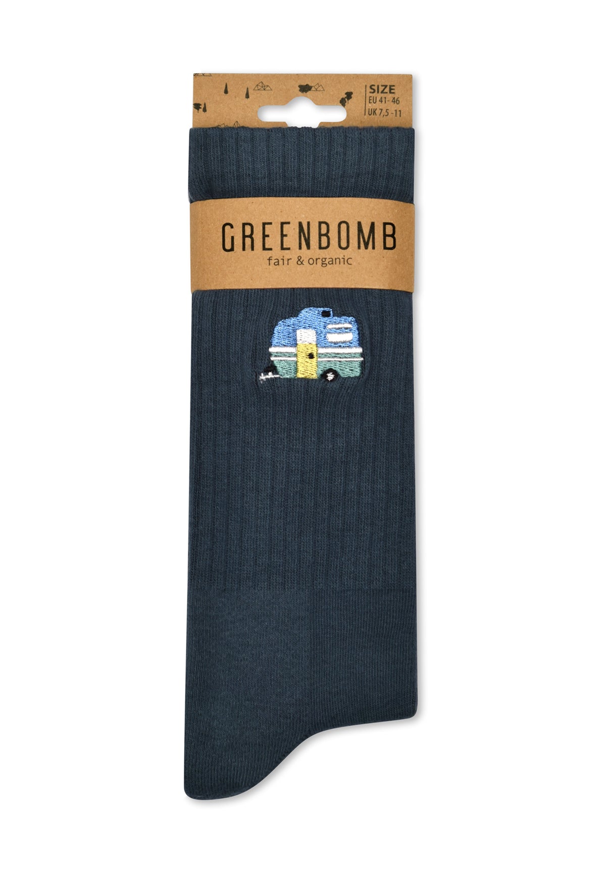 Blau:  Lässige Socken aus Bio-Baumwoll Mix für Unisex [16650]