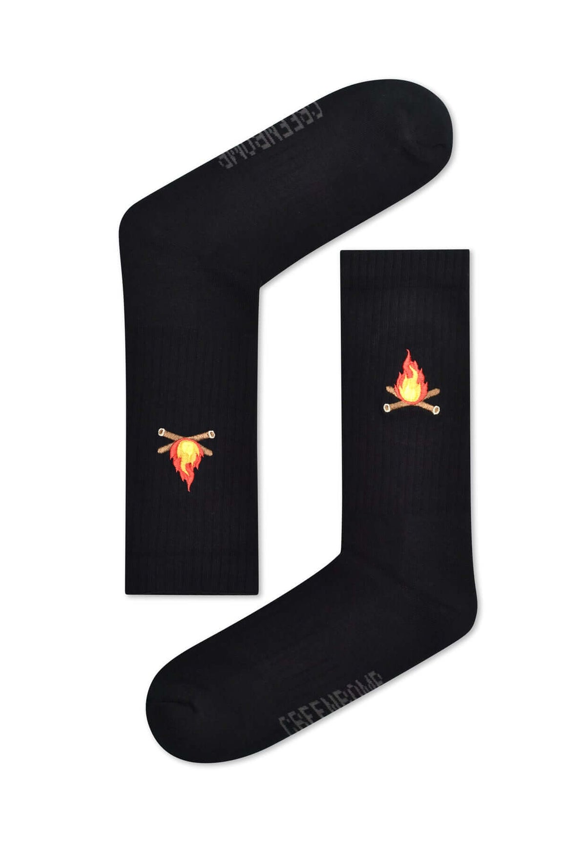 Schwarz:  Lässige Socken aus Bio-Baumwoll Mix für Unisex [16657]