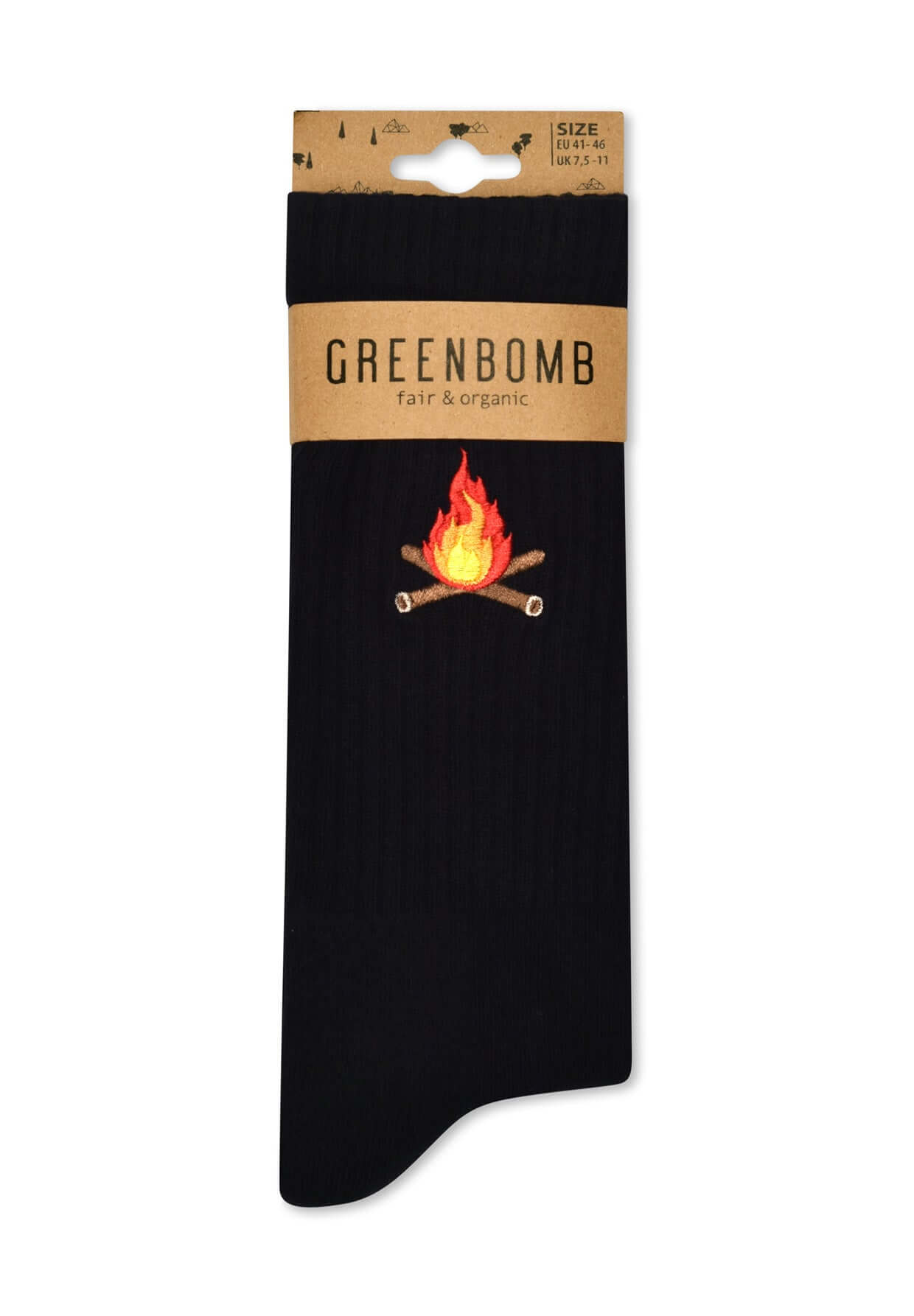 Schwarz:  Lässige Socken aus Bio-Baumwoll Mix für Unisex [16658]