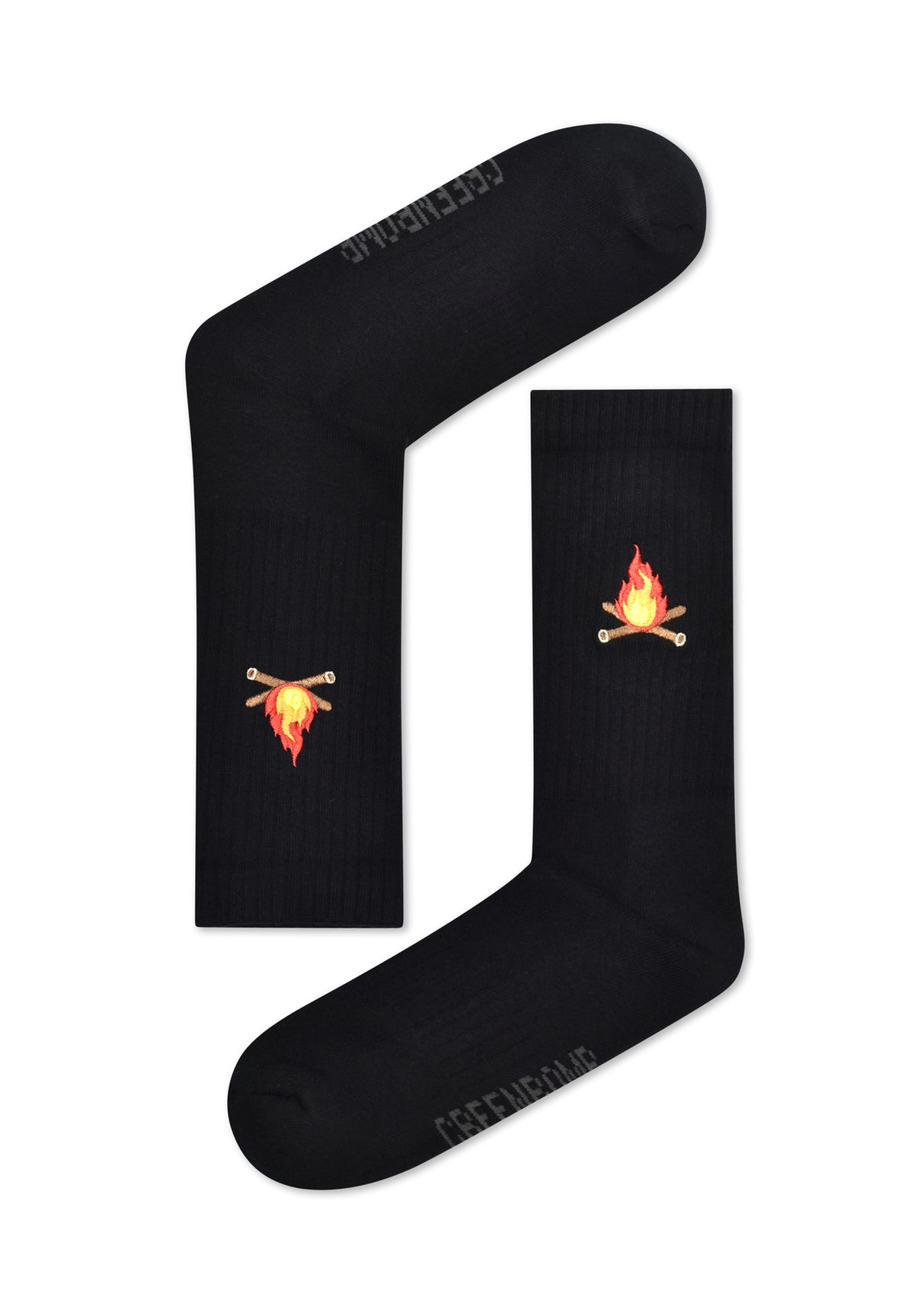 Schwarz:  Lässige Socken aus Bio-Baumwoll Mix für Unisex [16659]