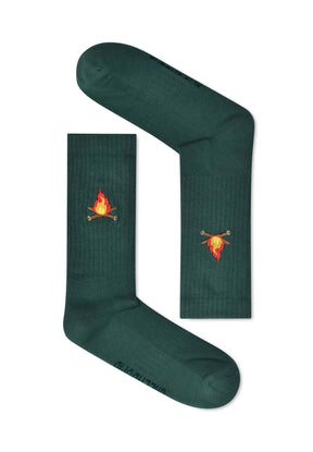Grün:  Lässige Socken aus Bio-Baumwoll Mix für Unisex [16661]