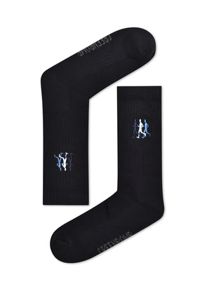 Black: Lässige Socken aus Bio-Baumwoll Mix für Unisex [16667]