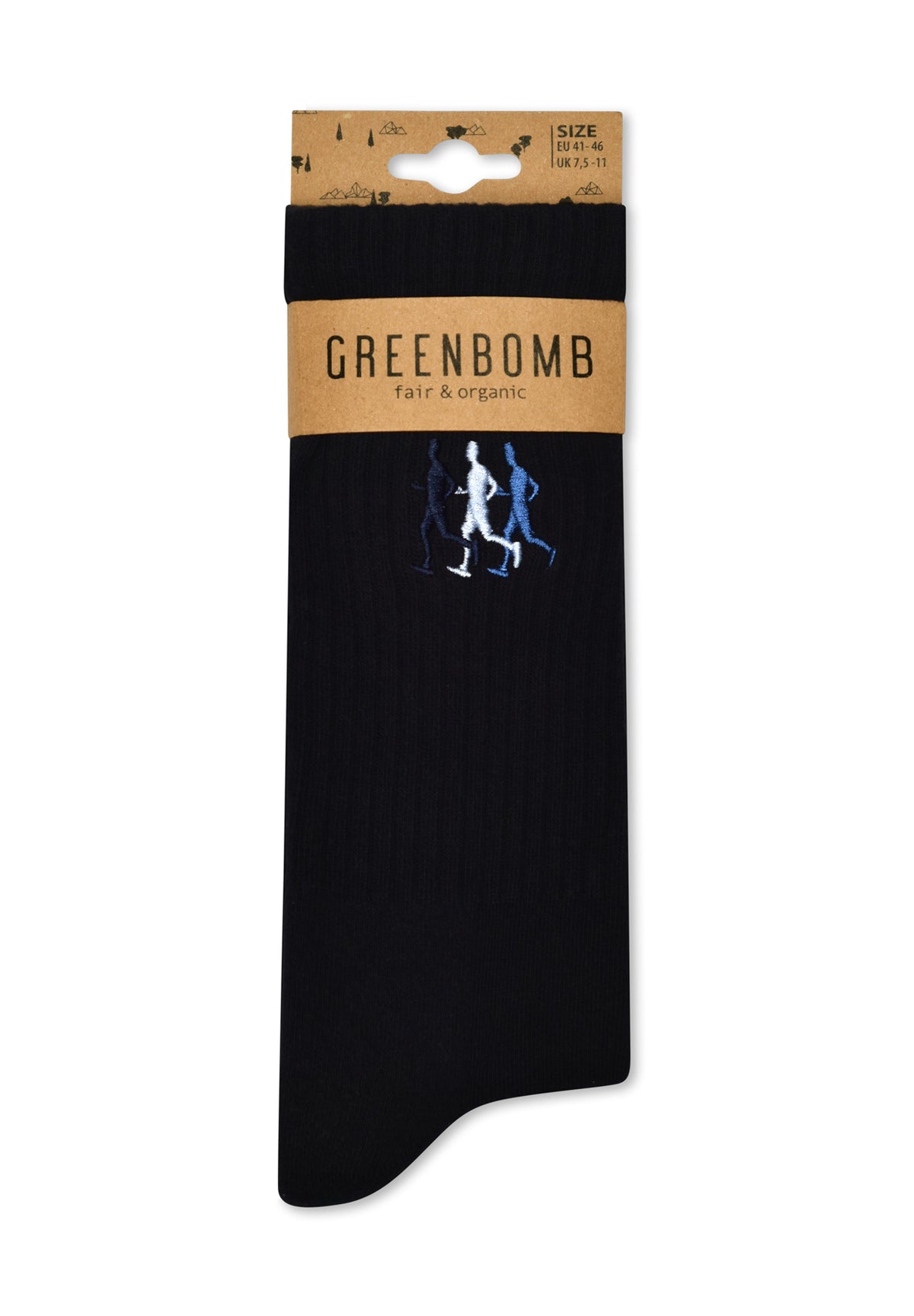 Schwarz:  Lässige Socken aus Bio-Baumwoll Mix für Unisex [16668]