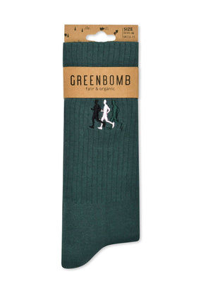 Grün:  Lässige Socken aus Bio-Baumwoll Mix für Unisex [16670]