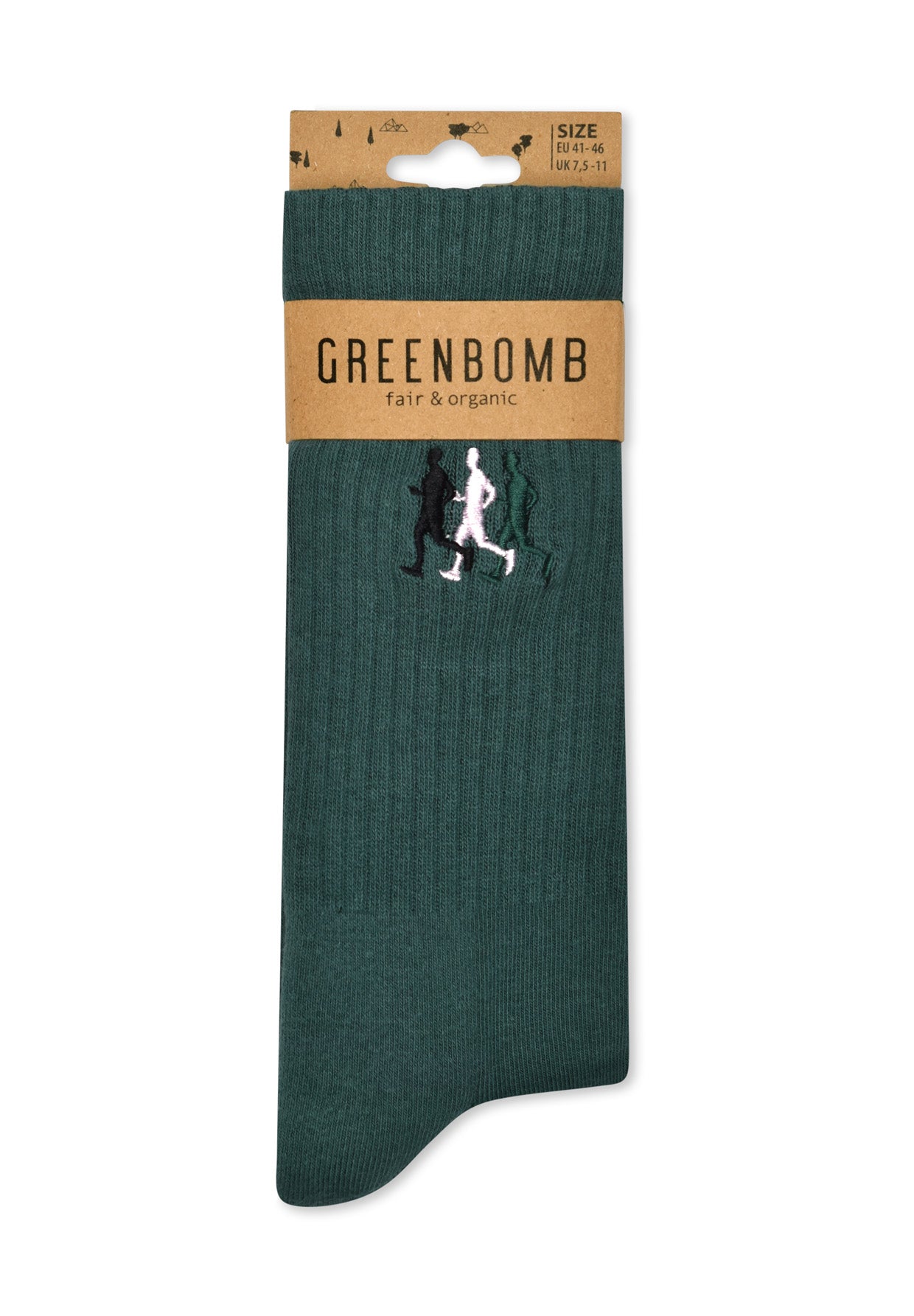 Jungle Green: Lässige Socken aus Bio-Baumwoll Mix für Unisex [16672]