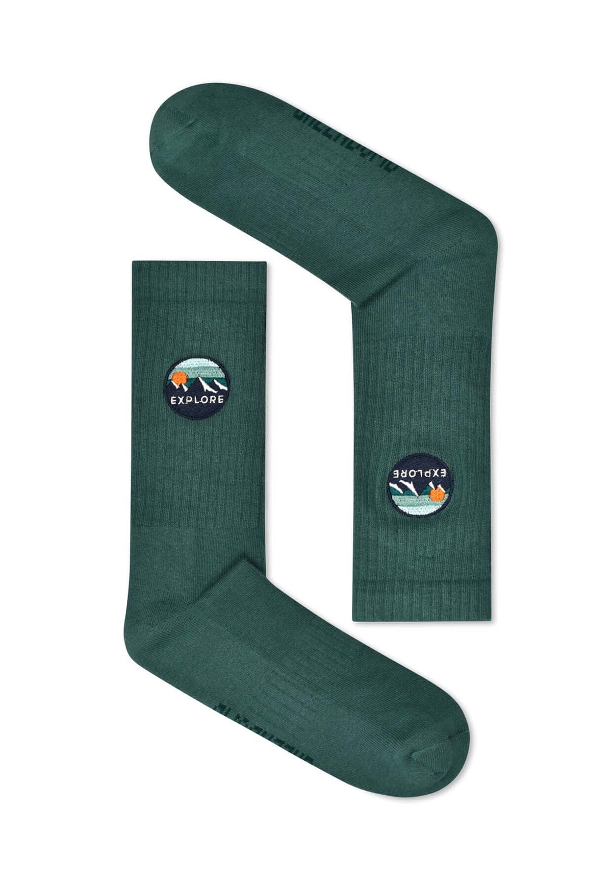 Grün:  Lässige Socken aus Bio-Baumwoll Mix für Unisex [16673]