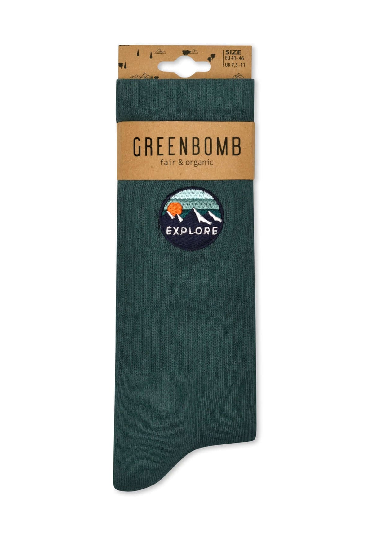 Grün:  Lässige Socken aus Bio-Baumwoll Mix für Unisex [16674]