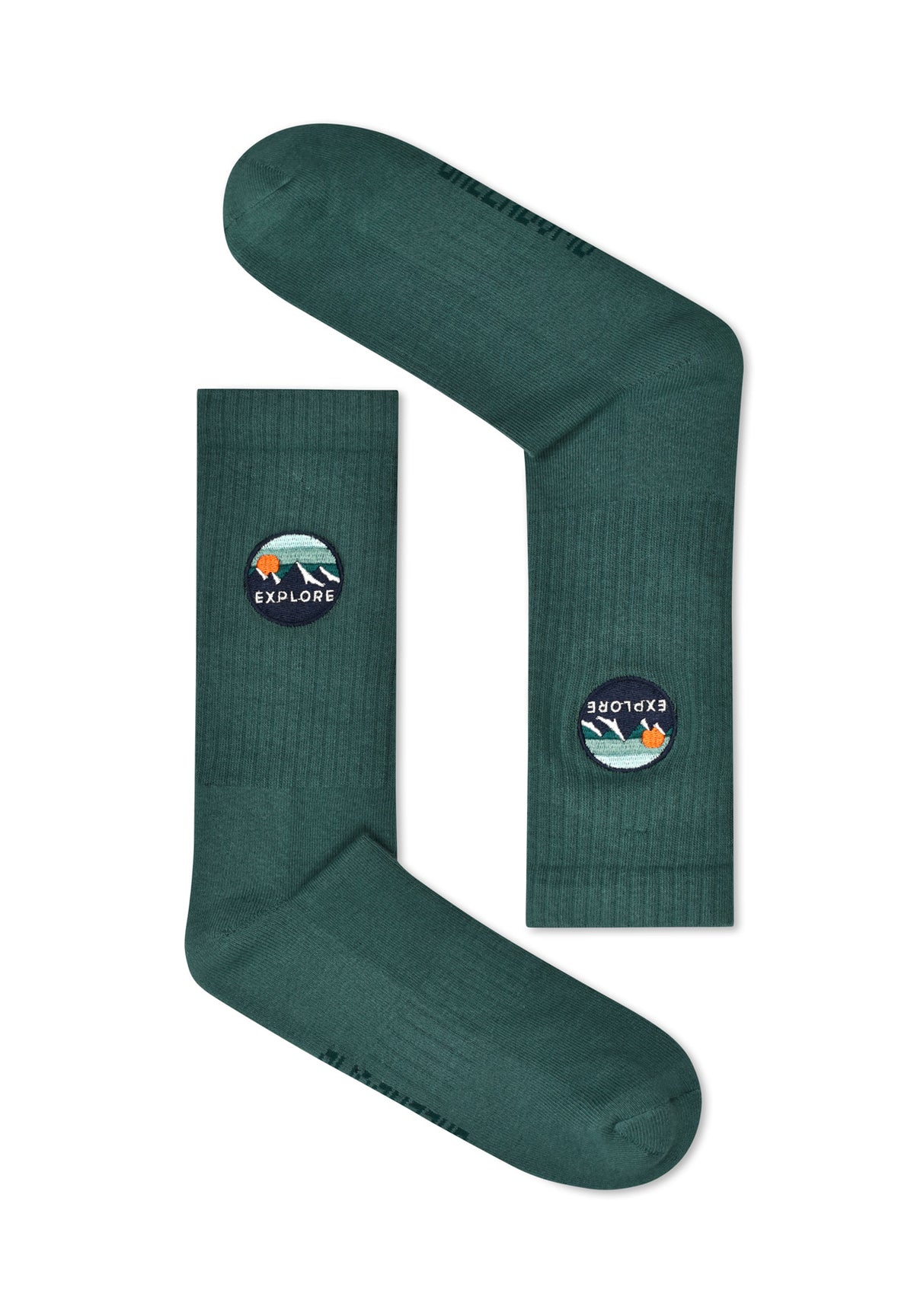 Grün:  Lässige Socken aus Bio-Baumwoll Mix für Unisex [16675]