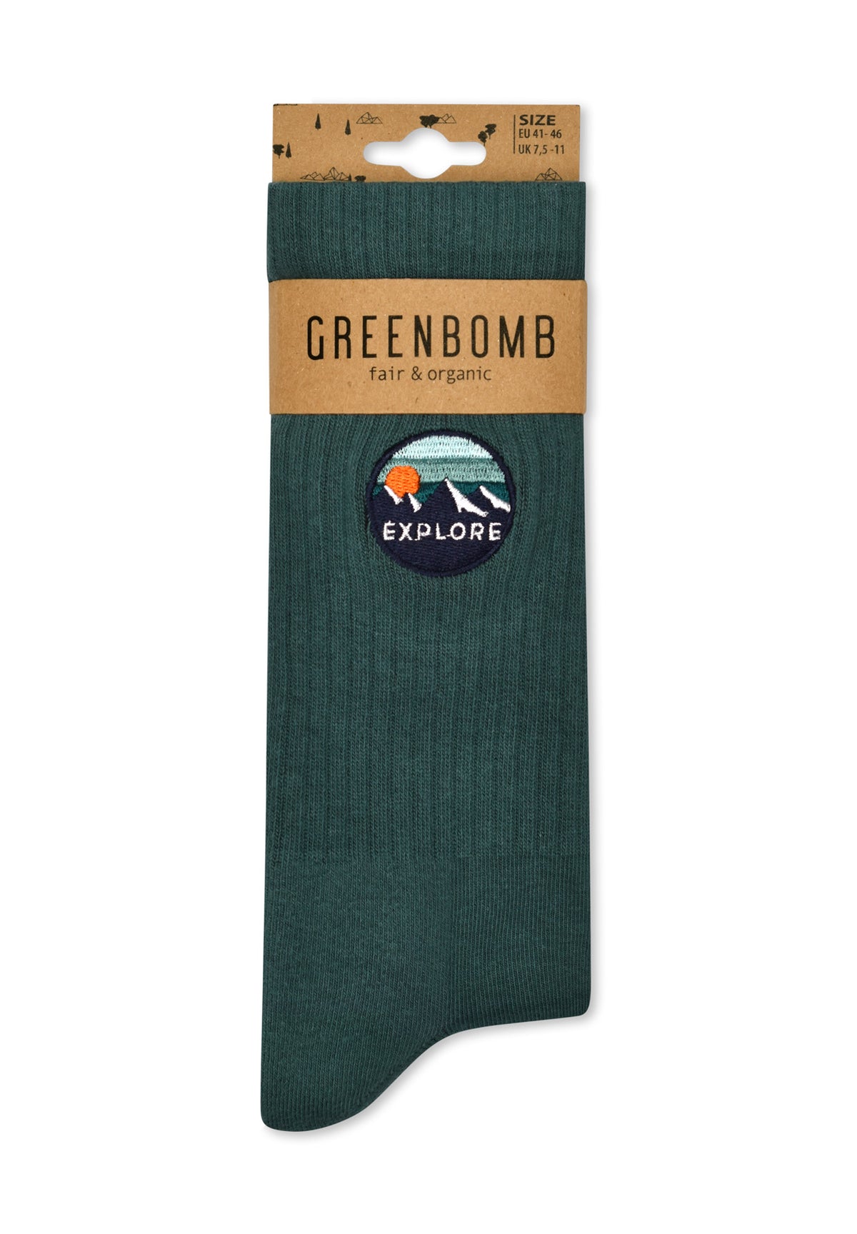 Grün:  Lässige Socken aus Bio-Baumwoll Mix für Unisex [16676]