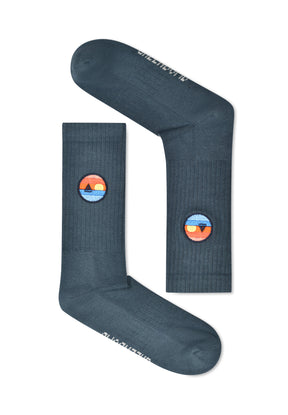 Blue Stone: Lässige Socken aus Bio-Baumwoll Mix für Unisex [16681]