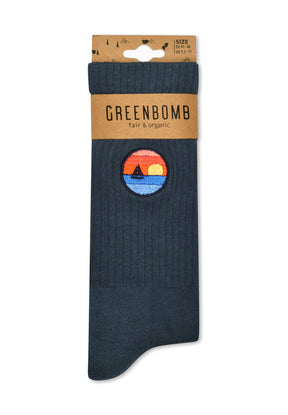 Blue Stone: Lässige Socken aus Bio-Baumwoll Mix für Unisex [16684]