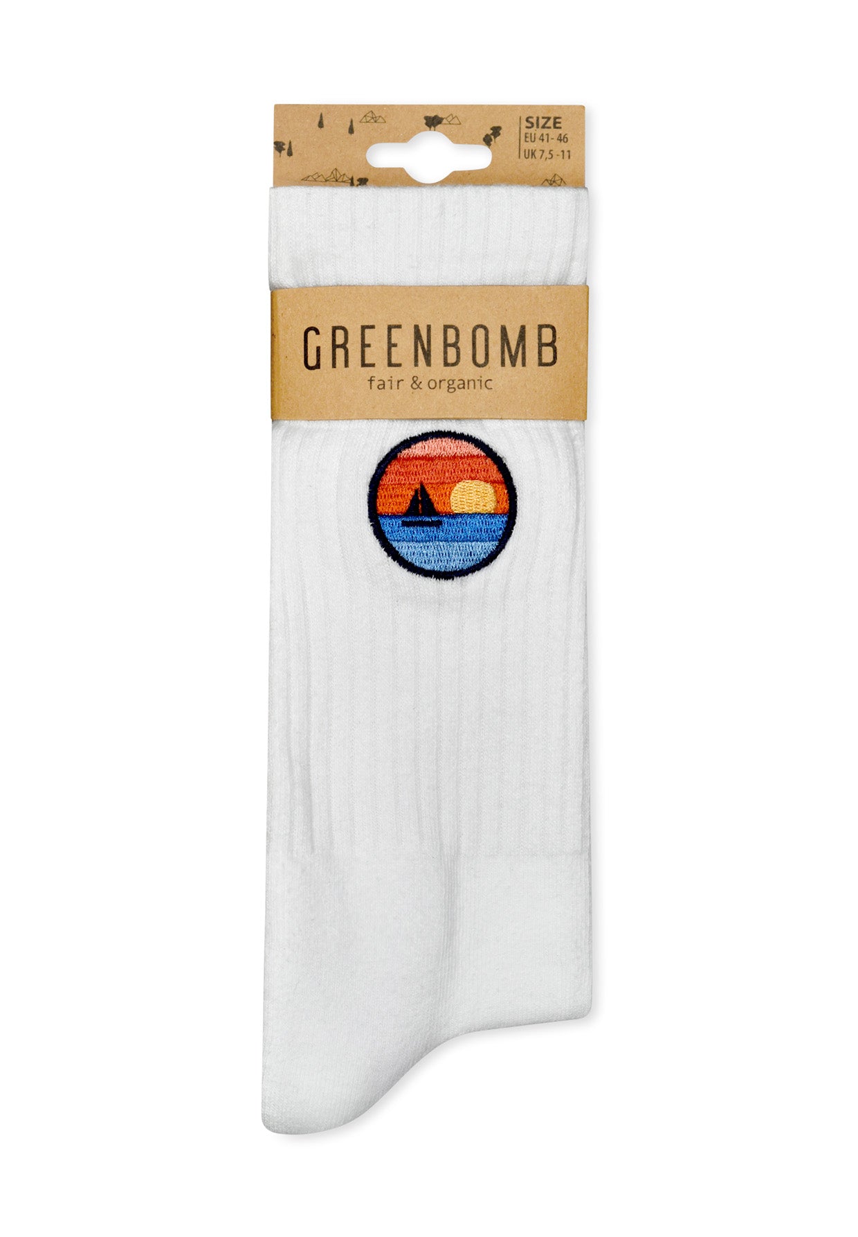 White: Lässige Socken aus Bio-Baumwoll Mix für Unisex [16688]