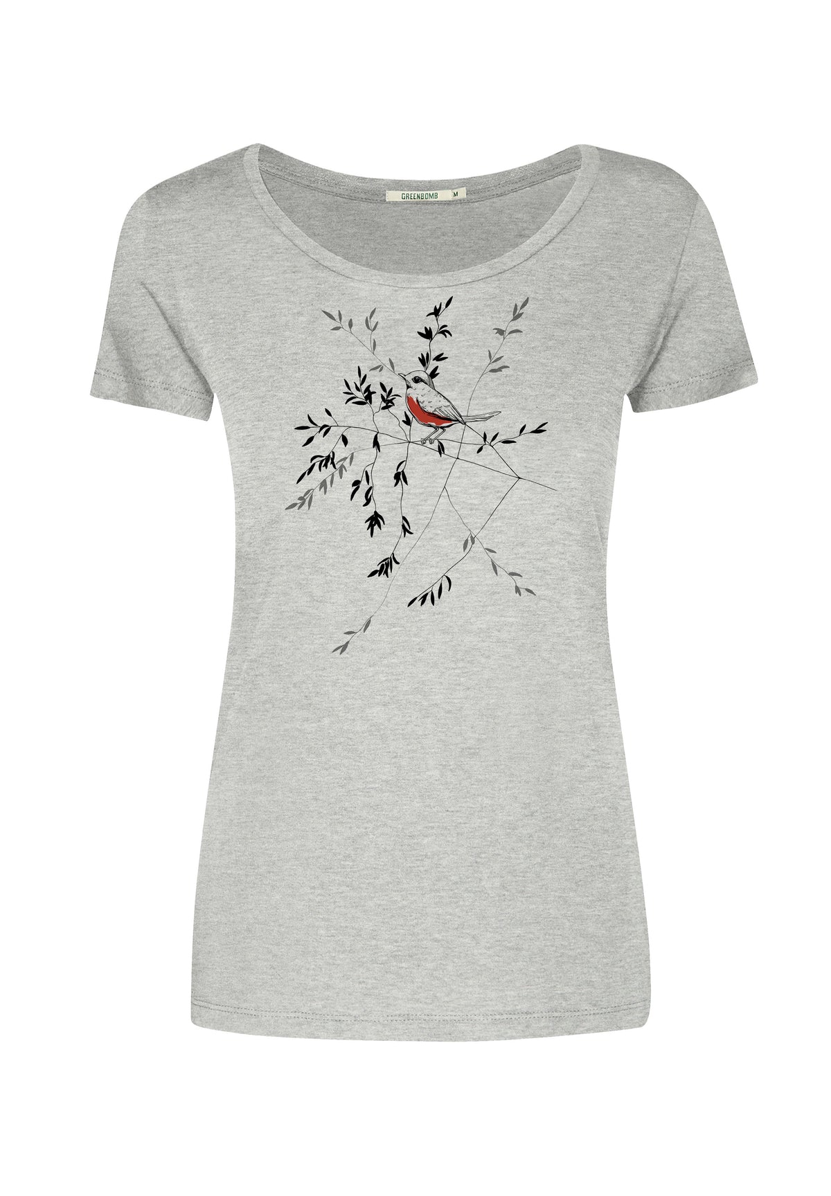 Grau:  Lässiges T-Shirt aus Bio-Baumwolle für Damen [16694]