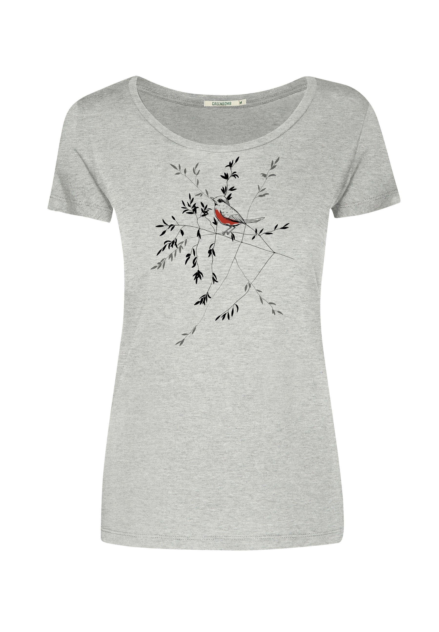 Grau:  Lässiges T-Shirt aus Bio-Baumwolle für Damen [16694]