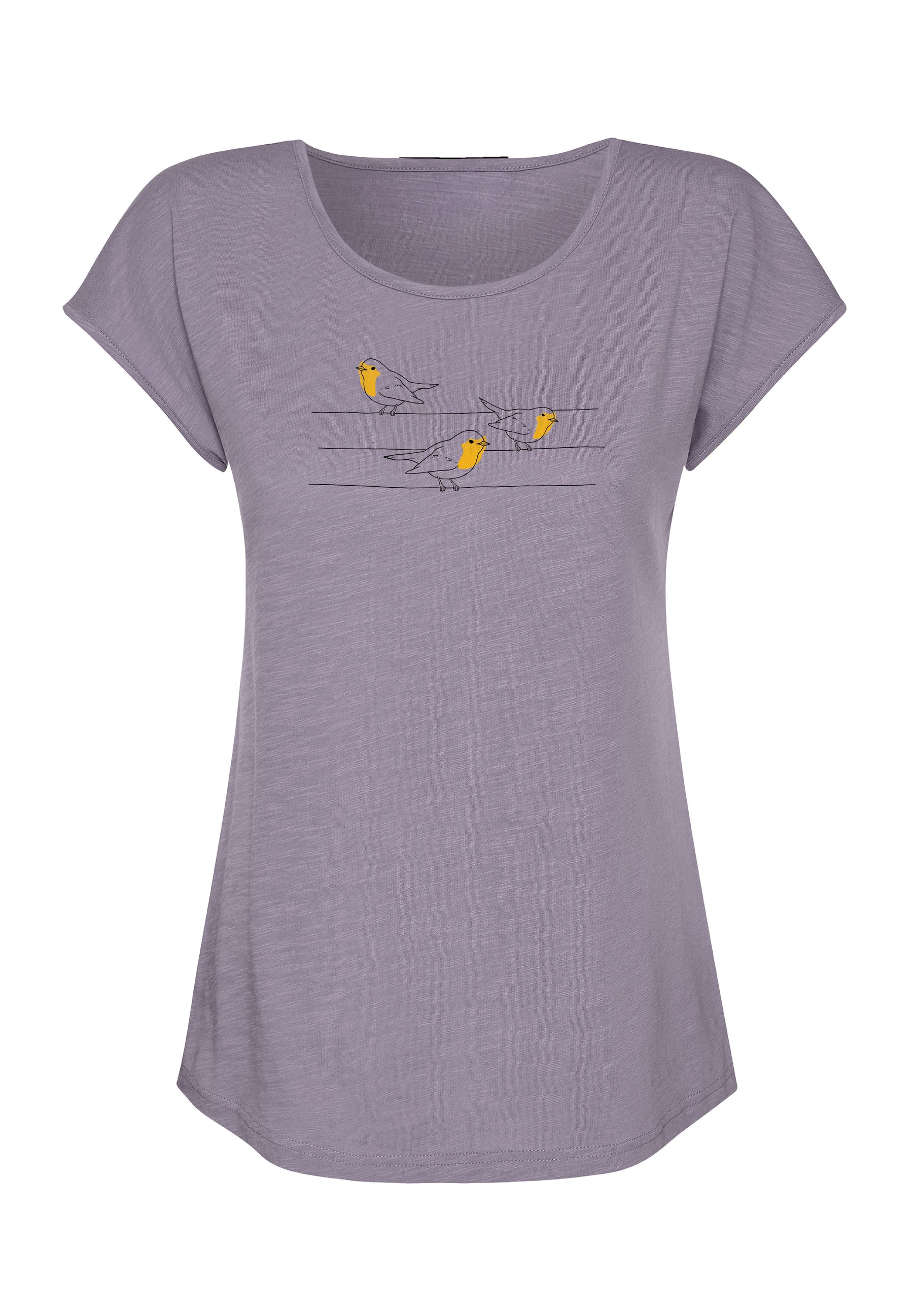 Lilac: Lässiges T-Shirt aus Bio-Baumwolle für Damen [16712]