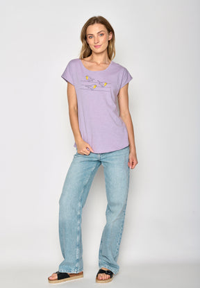 Lila:  Sportliches T-Shirt aus Bio-Baumwolle für Damen [16713]