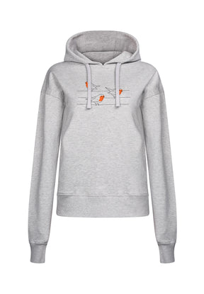 Grau:  Gemütlicher Hoodie aus Bio-Baumwoll Mix für Damen [16718]