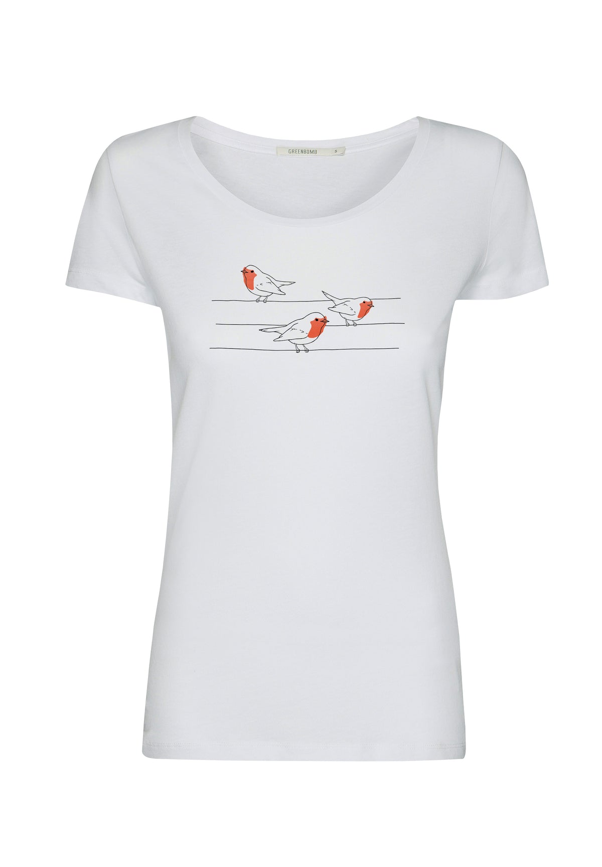 Weiß:  Lässiges T-Shirt aus Bio-Baumwolle für Damen [16725]