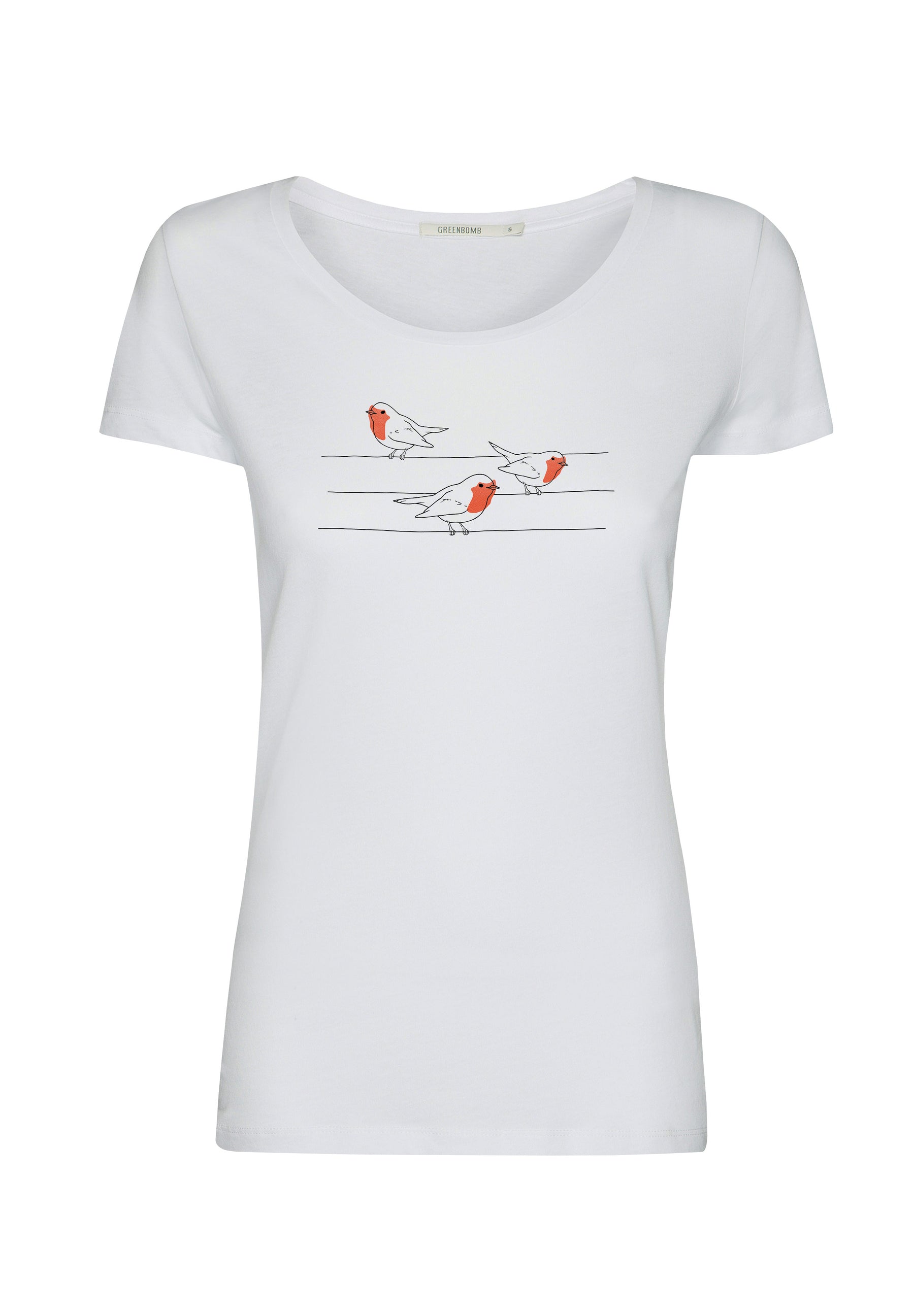 White: Lässiges T-Shirt aus Bio-Baumwolle für Damen [16725]