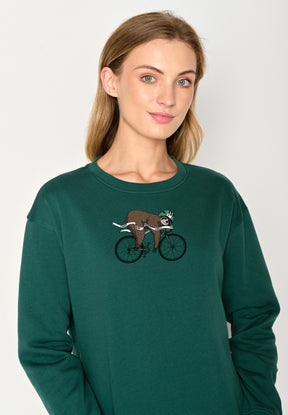 Jungle Green: Gemütliches Sweatshirt aus Bio-Baumwolle für Damen [16741]
