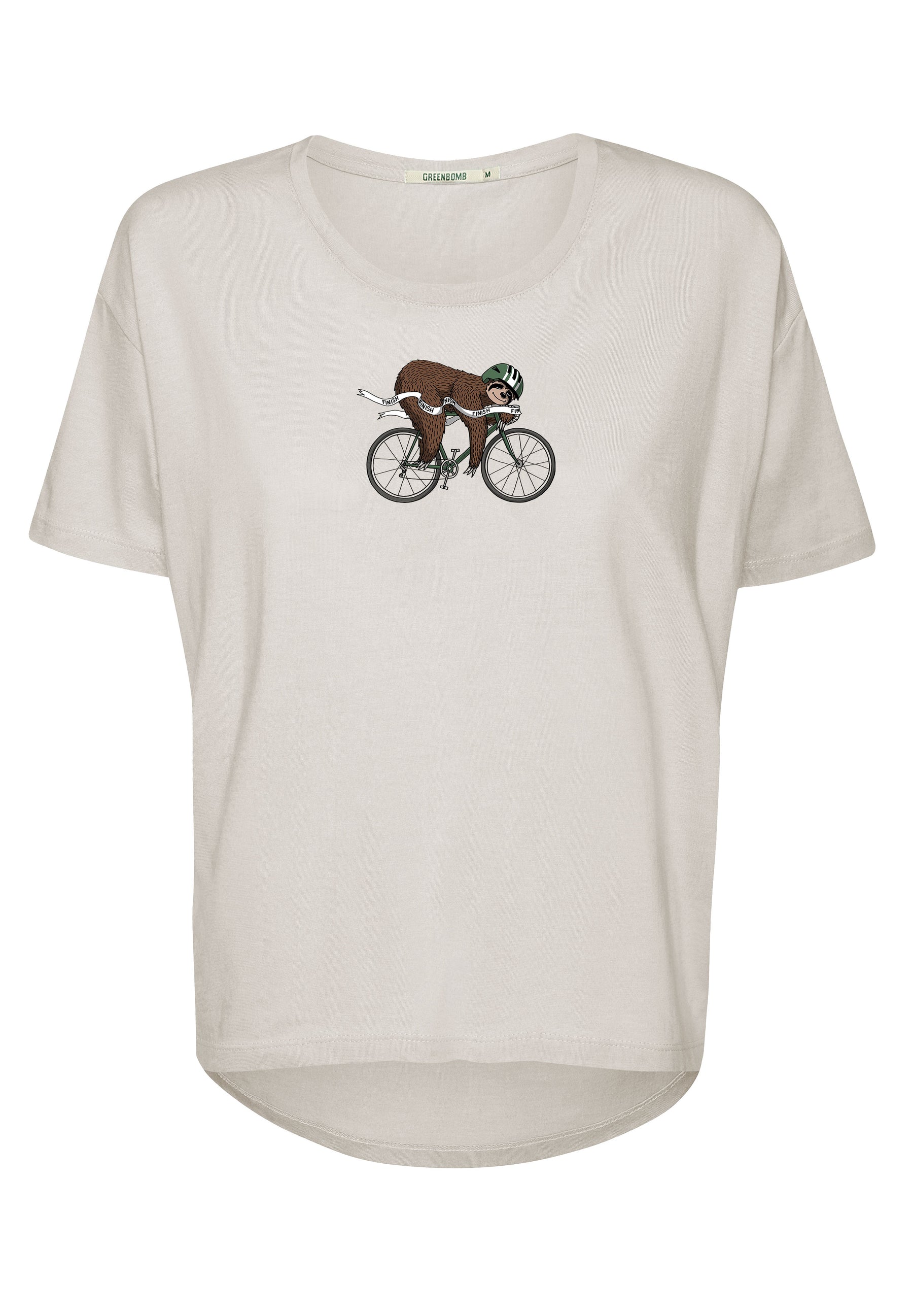 Creme White: Lässiges T-Shirt aus Bio-Baumwoll-Mix für Damen [16743]