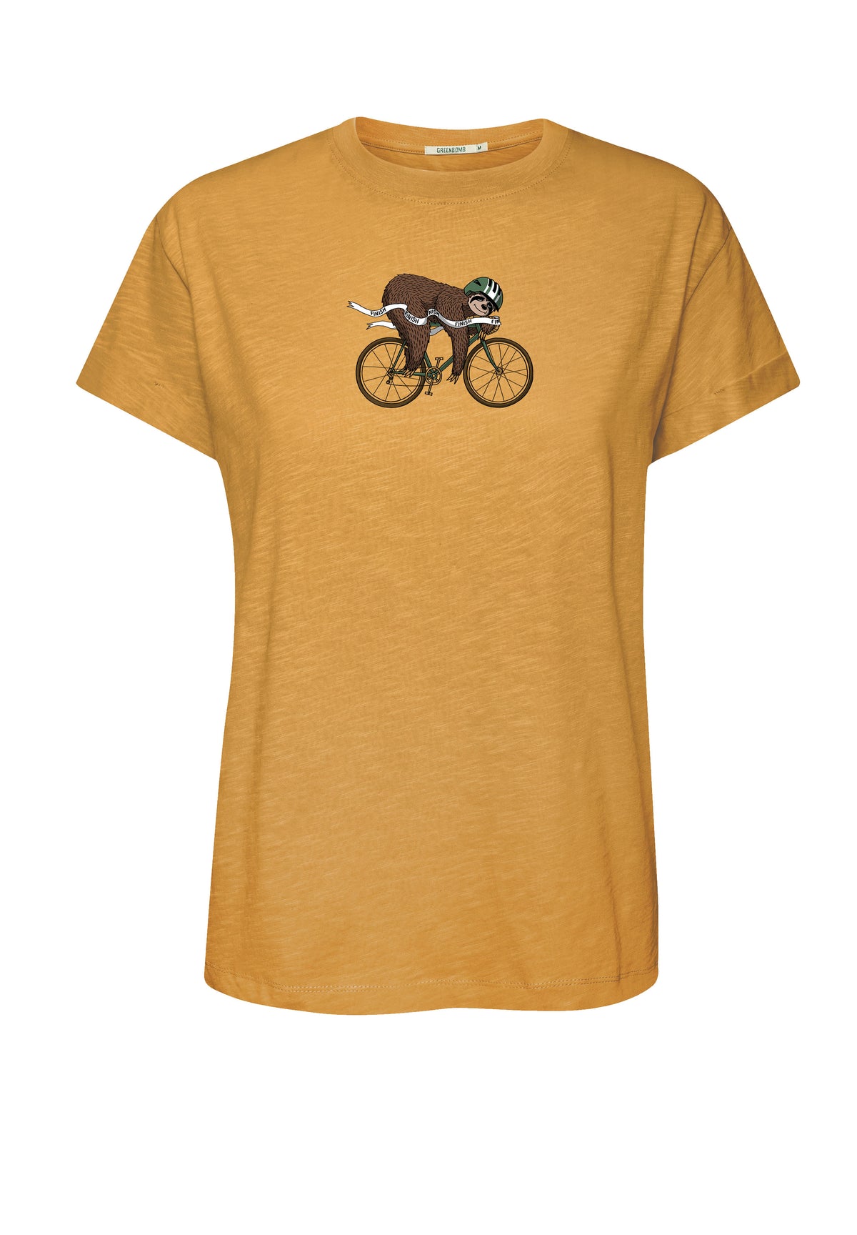 Golden Yellow: Lässiges T-Shirt aus Bio-Baumwolle für Damen [16753]