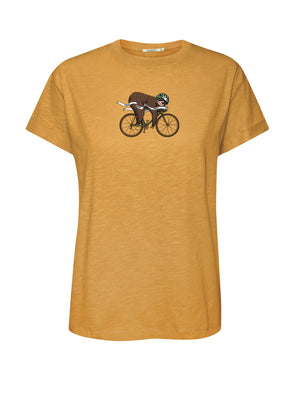 Golden Yellow: Lässiges T-Shirt aus Bio-Baumwolle für Damen [16753]