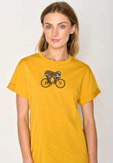 Gelb:  Lässiges T-Shirt aus Bio-Baumwolle für Damen [16757]