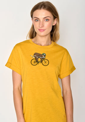 Golden Yellow: Lässiges T-Shirt aus Bio-Baumwolle für Damen [16757]