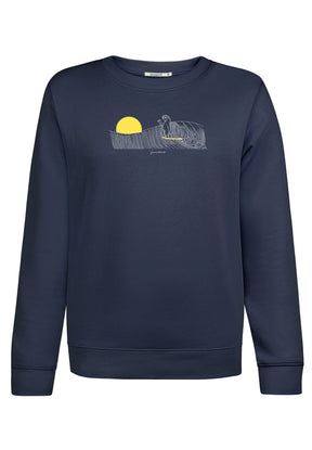 Navy: Gemütliches Sweatshirt aus Bio-Baumwolle für Damen [16762]