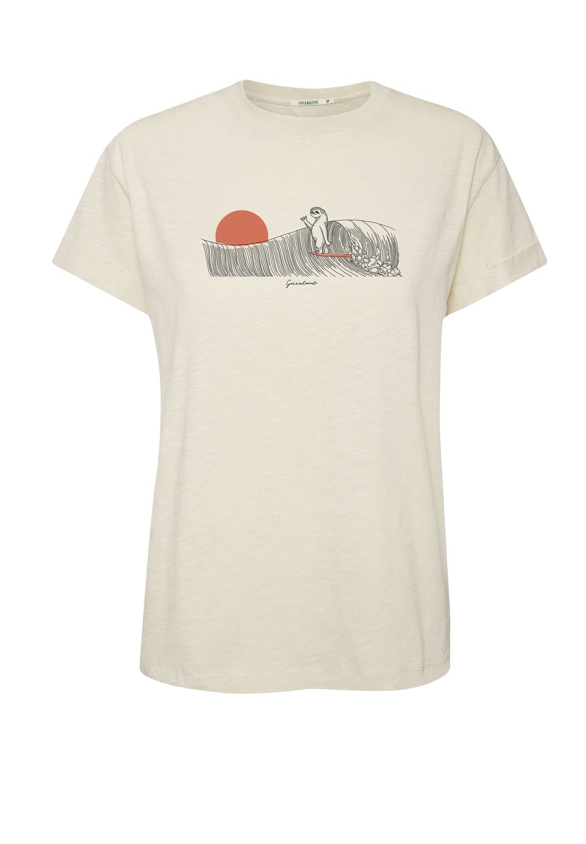 Creme White: Lässiges T-Shirt aus Bio-Baumwolle für Damen [16779]
