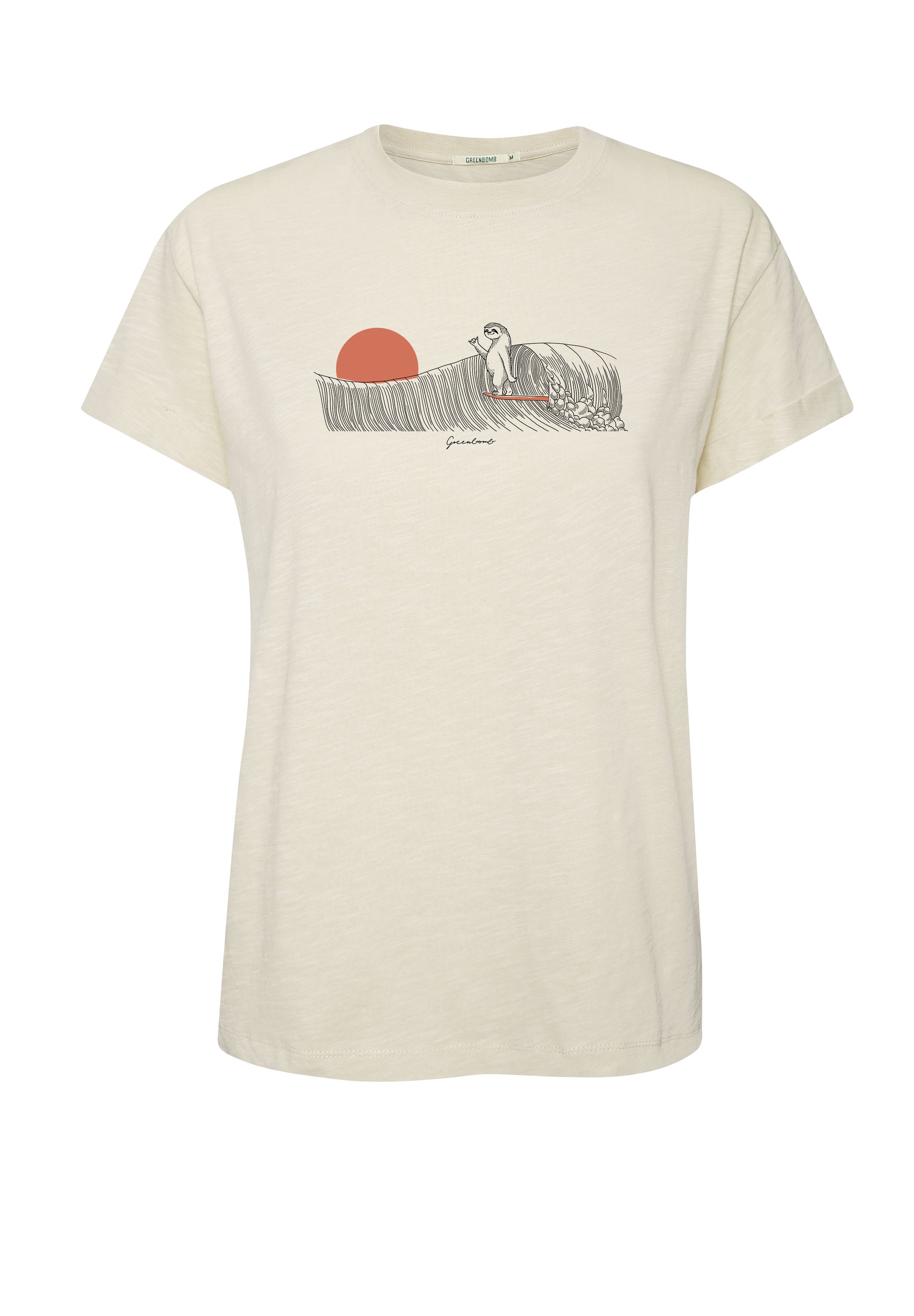 Creme White: Lässiges T-Shirt aus Bio-Baumwolle für Damen [16779]