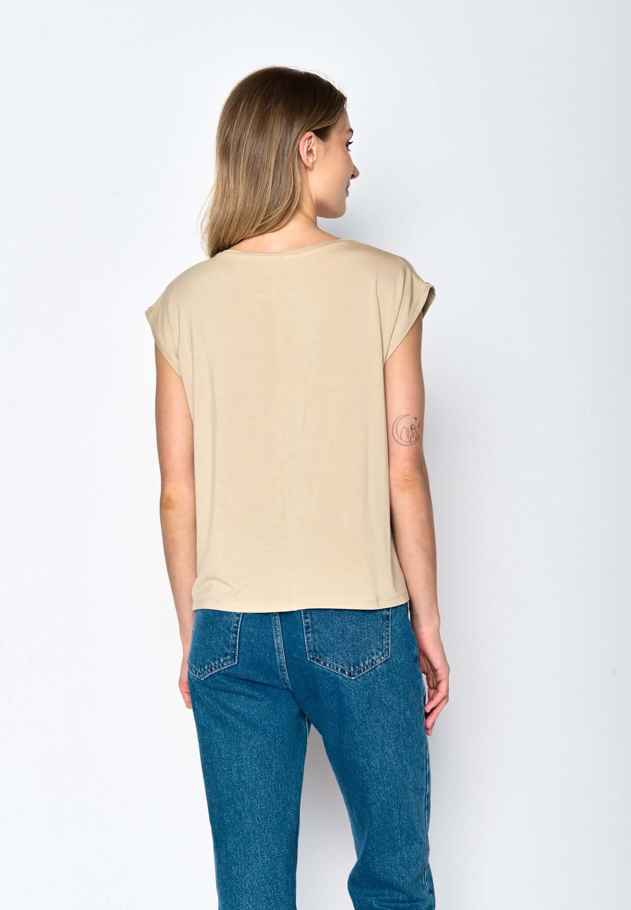 Braun:  Lässiges Shirt aus LENZING™ TENCEL™ Mix für Damen [16787]