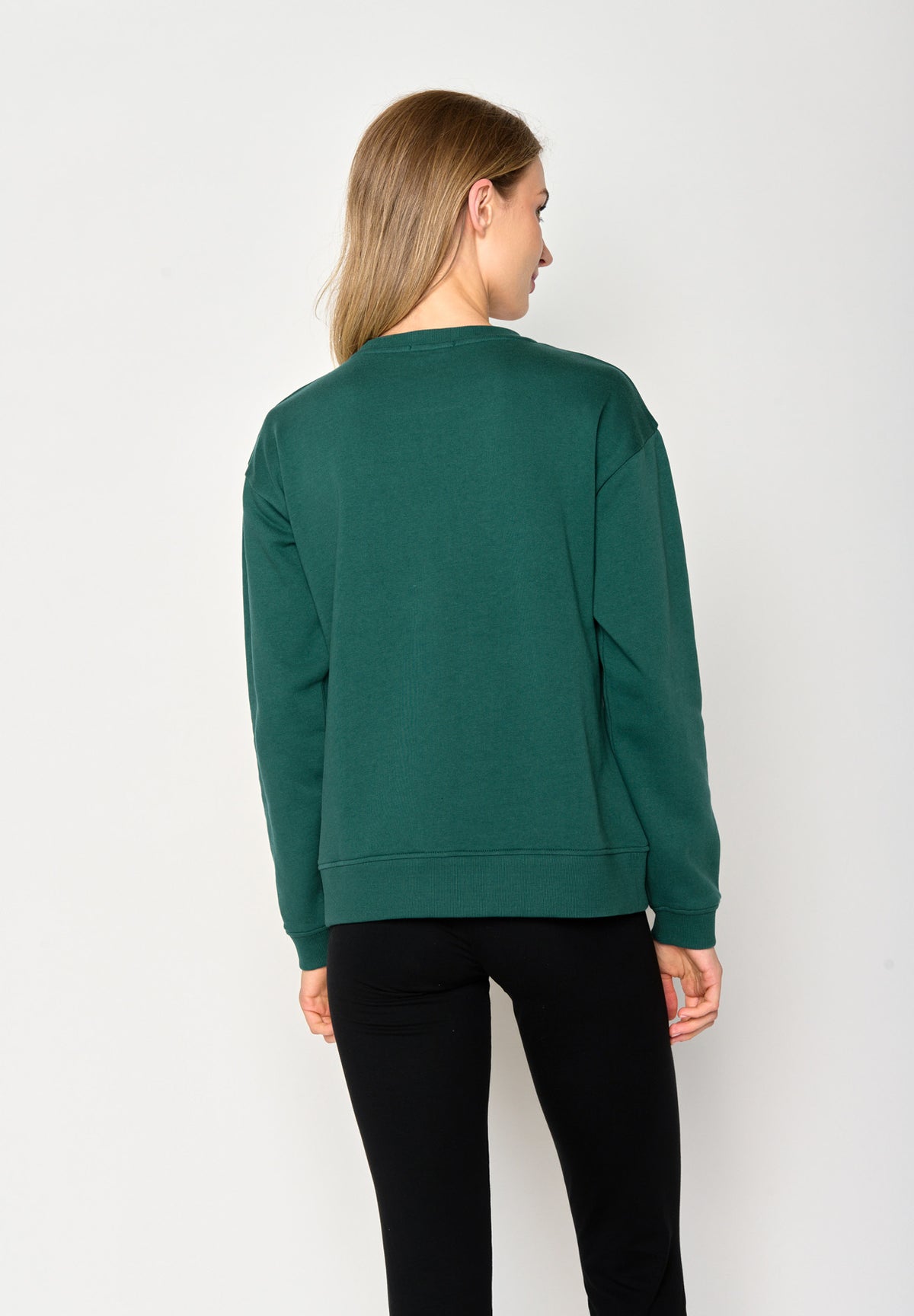 Jungle Green: Gemütliches Sweatshirt aus Bio-Baumwolle für Damen [16793]
