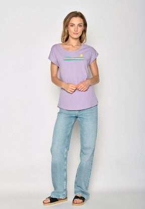 Lila:  Sportliches T-Shirt aus Bio-Baumwolle für Damen [16803]