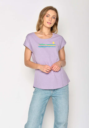 Lila:  Sportliches T-Shirt aus Bio-Baumwolle für Damen [16804]