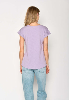 Lila:  Sportliches T-Shirt aus Bio-Baumwolle für Damen [16805]