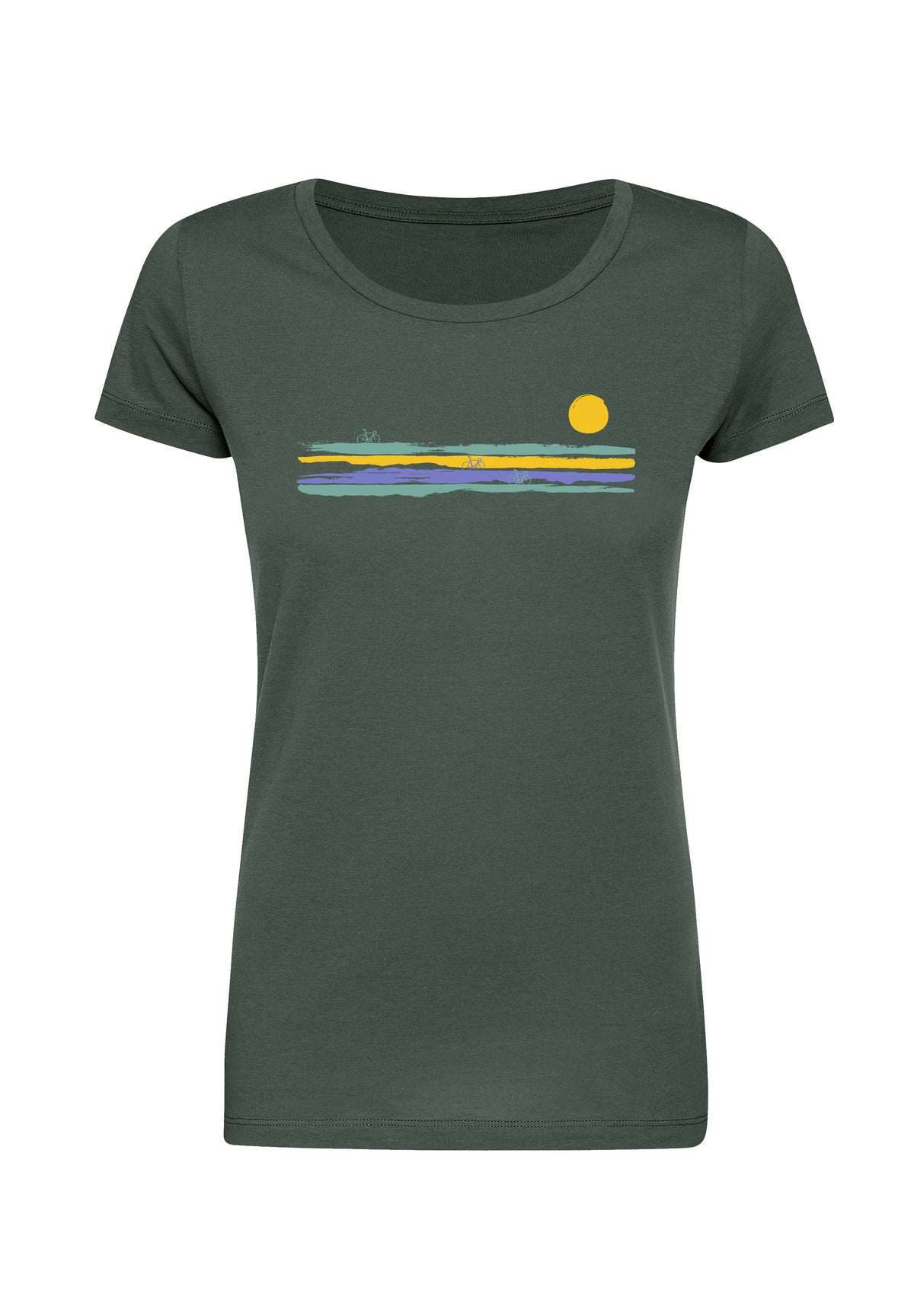 Olive: Sportliches T-Shirt aus Bio-Baumwolle für Damen [16807]