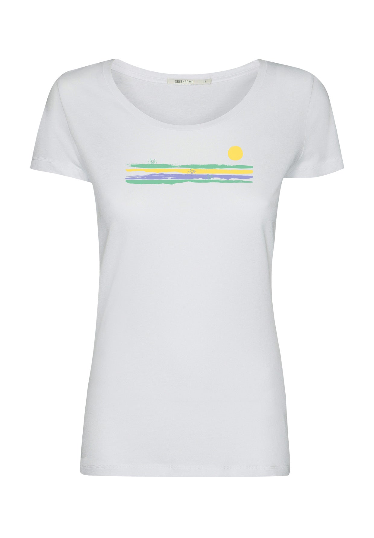 Weiß:  Lässiges T-Shirt aus Bio-Baumwolle für Damen [16815]