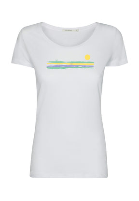 Weiß:  Lässiges T-Shirt aus Bio-Baumwolle für Damen [16815]