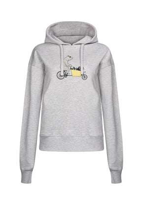 Heather Grey: Gemütlicher Hoodie aus Bio-Baumwoll Mix für Damen [16822]