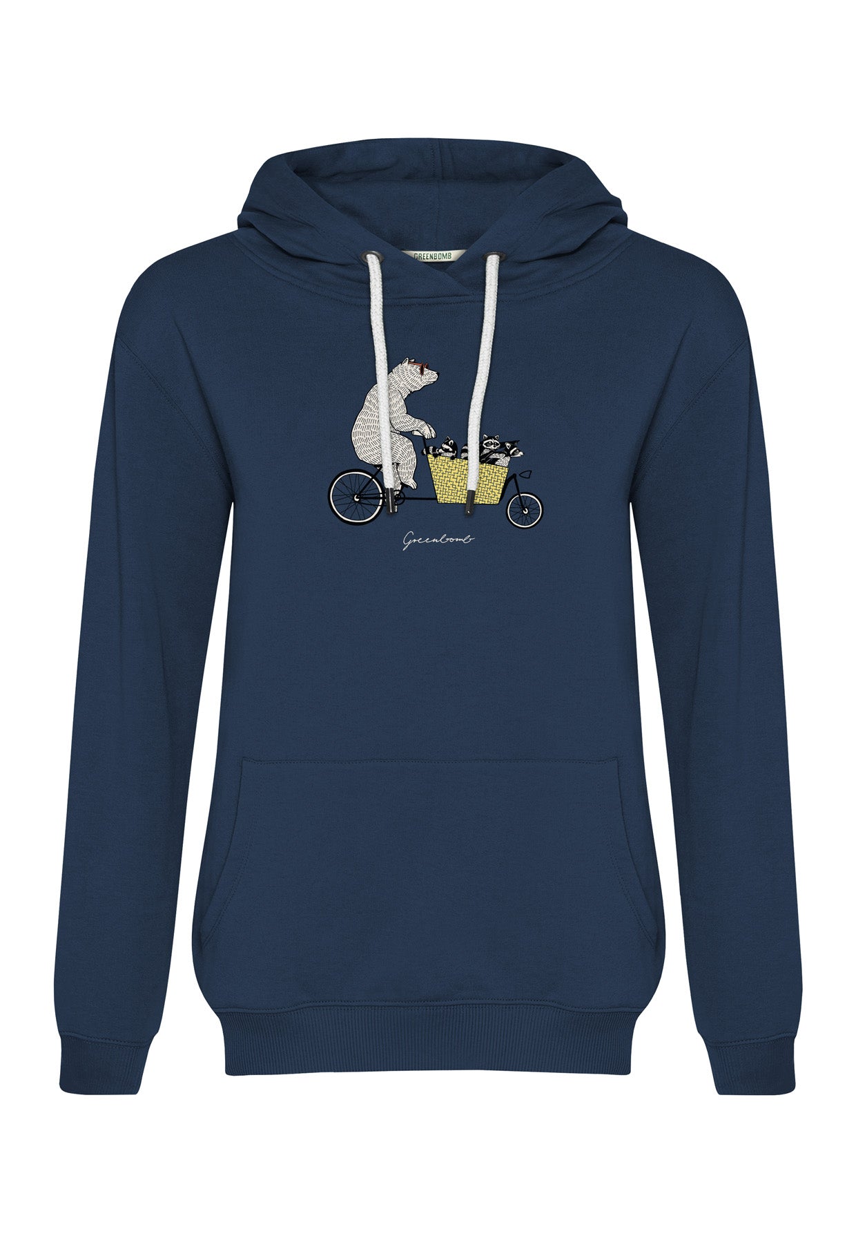 Navy: Gemütlicher Hoodie aus Bio-Baumwolle für Damen [16832]