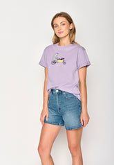 Lila:  Lässiges T-Shirt aus Bio-Baumwolle für Damen [16849]
