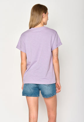 Lilac: Lässiges T-Shirt aus Bio-Baumwolle für Damen [16850]