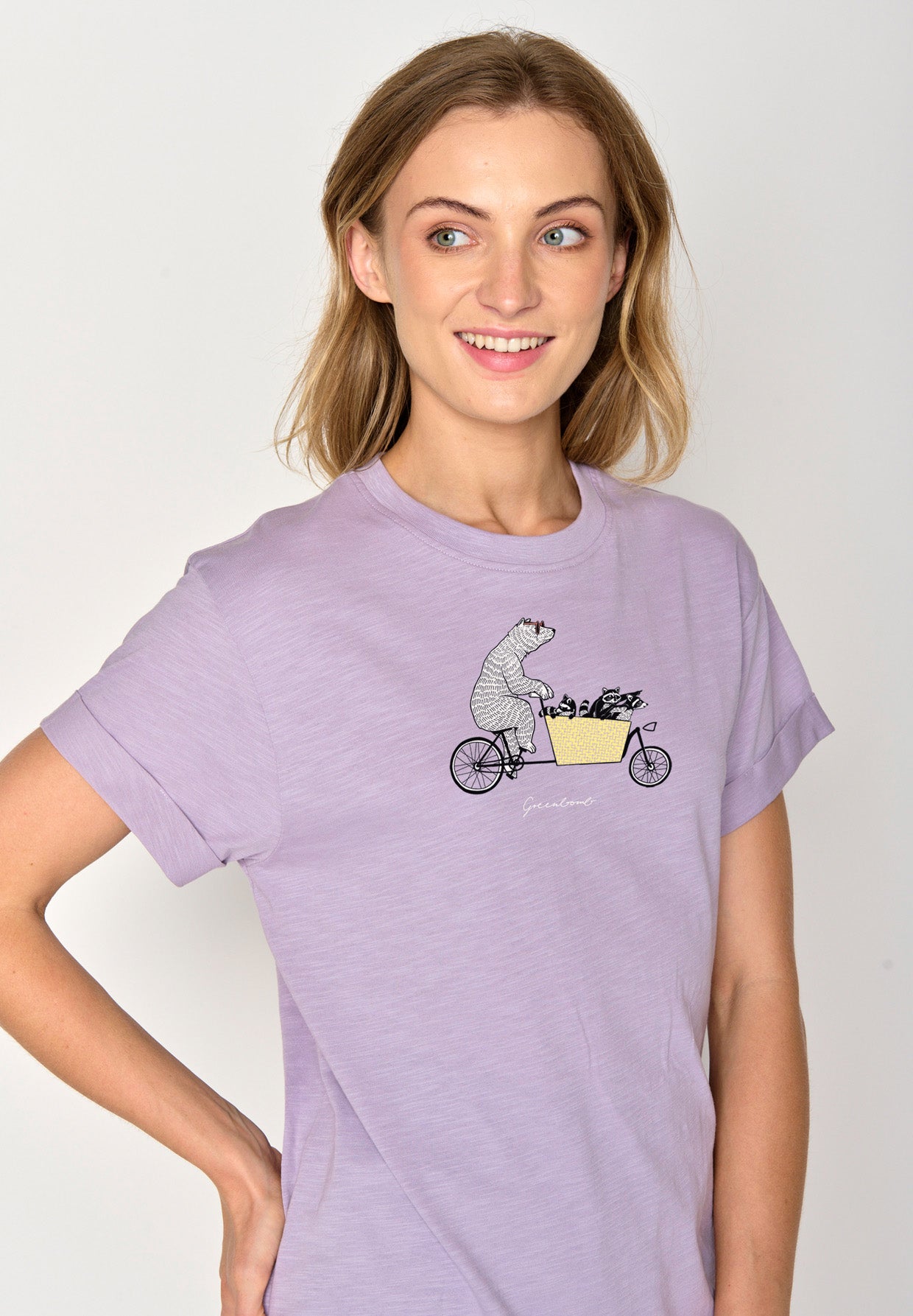 Lila:  Lässiges T-Shirt aus Bio-Baumwolle für Damen [16851]